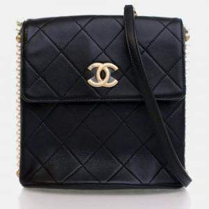 Pre Owned Chanel Small Calfskin About Pearls Hobo Bag