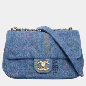Pre Owned Chanel Small Denim Mood Flap Bag