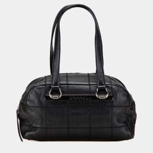 Chanel Black Choco Bar Caviar Shoulder Bag