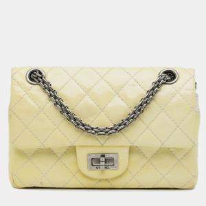 Chanel Yellow Mini Reissue 2.55 Patent Double Flap