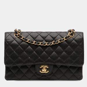 Chanel Black Medium Classic Caviar Double Flap