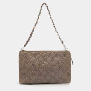 Chanel Brown Embossed Lambskin Lucky Symbols Pochette