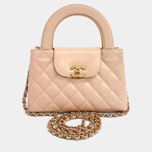 Pre Owned Chanel Beige Leather Kelly Shopping Bag 19