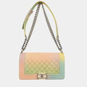 Boy Chanel Pastel Color Calfskin Medium Shoulder Bag