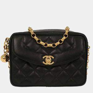Chanel Black Calfskin Camera Bag Mini