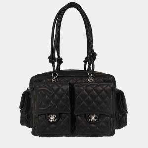Chanel Black Calfskin Cambon Ligne Reporter Bag