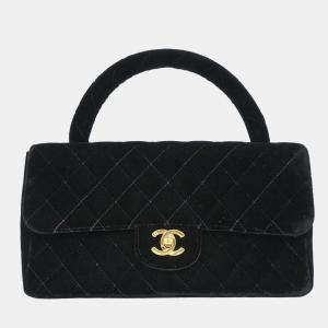 Chanel Black Velvet Handbag