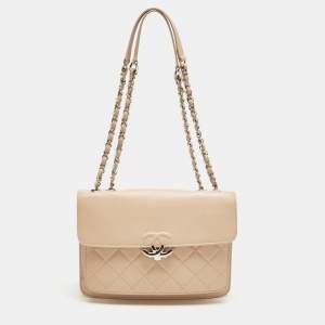 Chanel Blush Pink Quilted Leather Small CC Box Flap Bag