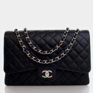 Pre Owned Chanel Maxi Caviar Classic Double Flap Bag