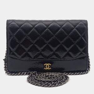 Pre Owned Chanel Black Leather Gabrielle WOC Mini Crossbody Bag