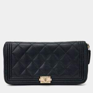 Pre Owned Chanel Boy Long Wallet