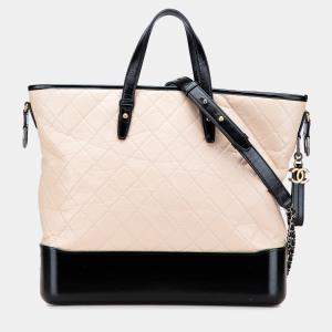 Pre Owned Chanel Brown Large Aged Calfskin Gabrielle Shopping Tote