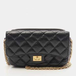 مملوكة مسبقًا Chanel Reissue 2.55 Black Calf Leather Shoulder Bag