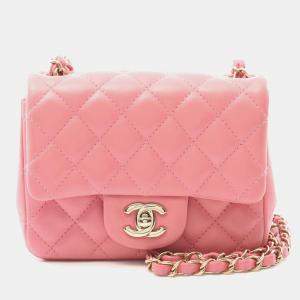 مملوكة مسبقًا Chanel  Square Flap Mini Pink Lambskin Quilted Bag