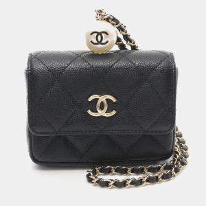 مملوكة مسبقًا Chanel CC Black Leather Coin Purse