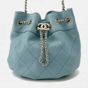 Pre Owned Chanel Chain Shoulder Bag Coco Mark Matelasse Lambskin