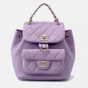 Pre Owned Chanel Matelasse Smallbackpack Lavender purple Calf Leather
