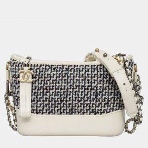 Pre Owned Tweed Calfskin Small Gabrielle Hobo