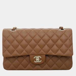 Pre Owned Lambskin Medium Classic Double Flap Bag