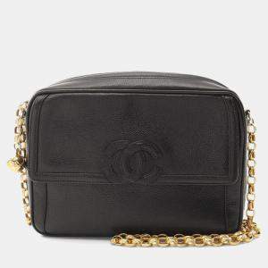 Pre Owned Chanel Coco Mark Chain Crossbody Shoulder Bag Ghw