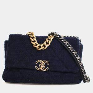 Pre Owned Chanel Medium Tweed 19 Flap Bag