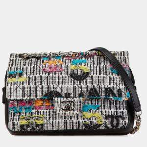 Pre Owned Chanel Multicolor Quilted Tweed Fantasy Easy Flap