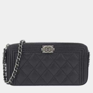 Pre Owned Chanel Boy Line Wallet Chain