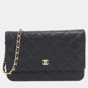 Pre Owned Chanel Timeless Classic Line Chain Wallet