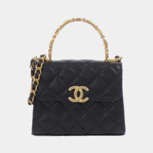 Pre Owned Chanel Leather Chain Clutch
