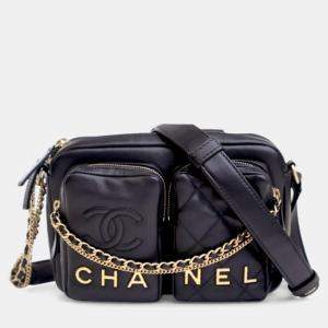 Pre Owned Chanel Small Calfskin Quilted Camera Case