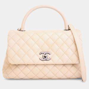 Pre Owned Chanel Medium Caviar Coco Handle Bag
