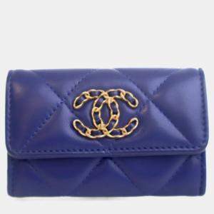 Pre Owned Chanel Lambskin 19 Flap Card Holder