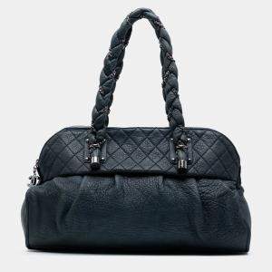 Pre Owned Chanel Navy Blue Calfskin Lady Braid Shoulder Bag