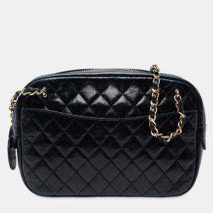 Pre Owned Chanel CC Quilted Lambskin Chain Camera Bag