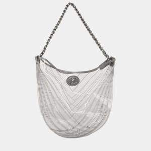 Pre Owned Chanel Clear PVC Chevron Tote Handbag