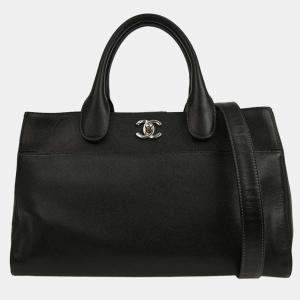 Pre Owned Chanel Black Calfskin Executive Cerf Tote Handbag