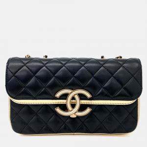 Pre Owned Chanel Black Leather Chain Shoulder Bag