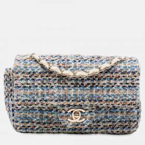 Pre Owned Chanel Mini Rectangular Classic Tweed Single Flap