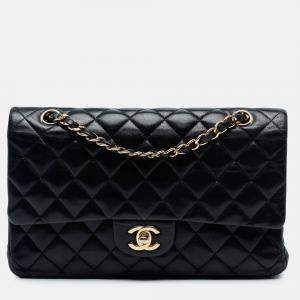Pre Owned Chanel Medium Classic Lambskin Double Flap