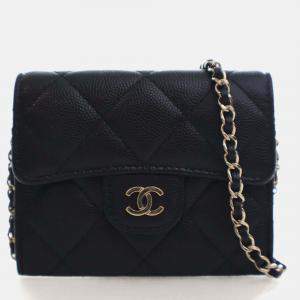 مملوكة مسبقًا Chanel Caviar Classic Card Holder On Chain