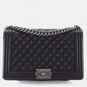 Pre Owned Chanel Large Caviar Boy Bag