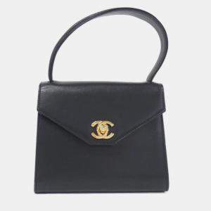 Pre Owned Chanel Black Leather Handbag