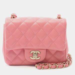 مملوكة مسبقًا Chanel Mini Matelasse Shoulder Bag Lambskin (Sheepskin) Pink