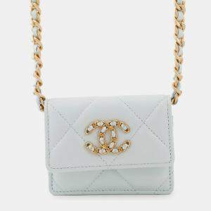 مملوكة مسبقًا Chanel Chain Wallet 19 Coin Purse Lambskin