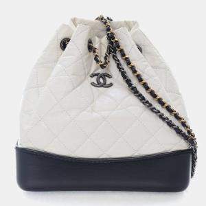 مملوكة مسبقًا Chanel Small Aged Black/White Calfskin Gabrielle Backpack