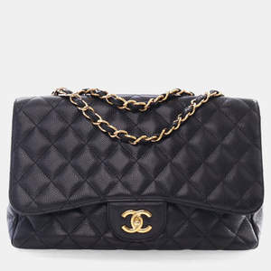 مملوكة مسبقًا Chanel Jumbo Caviar Classic Single Flap Bag