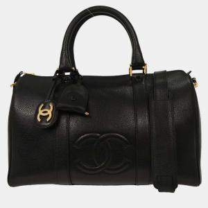 مملوكة مسبقًا Chanel Black Calfskin 2way Duffle Handbag