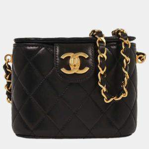 مملوكة مسبقًا Chanel Black Lambskin Vanity Shoulder Bag