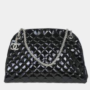 مملوكة مسبقًا حقيبة شانيل سوداء جلد براءات كبيرة موديل مادموزيل بولينج