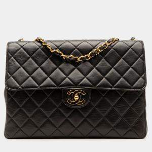 مملوكة مسبقًا Chanel Black Jumbo Classic Lambskin Single Flap